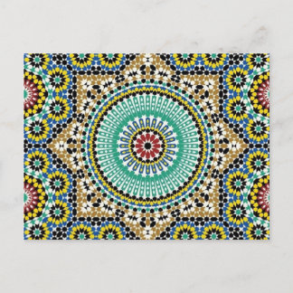 Carte postale avec design marocain