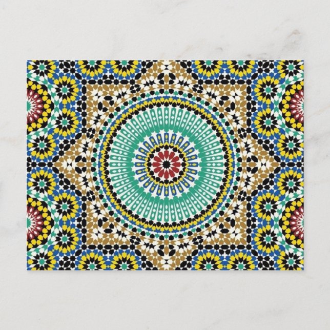 Carte postale avec design marocain (Devant)