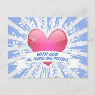 Carte Postale Avec Dieu, tout est possible
