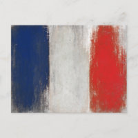 Carte postale avec Dirty Vintage Drapeau de France