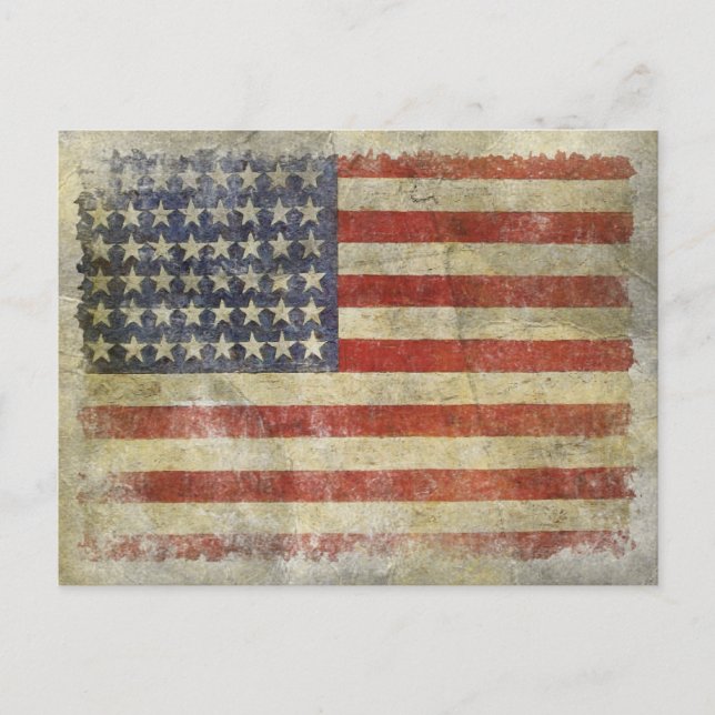 Carte postale avec Dirty Vintage Drapeau des États (Devant)