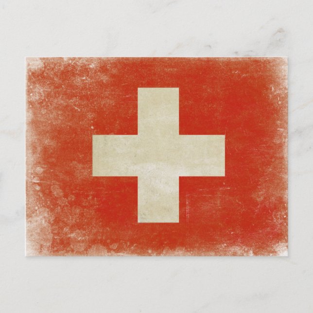 Carte postale avec Distressed Suisse (Devant)