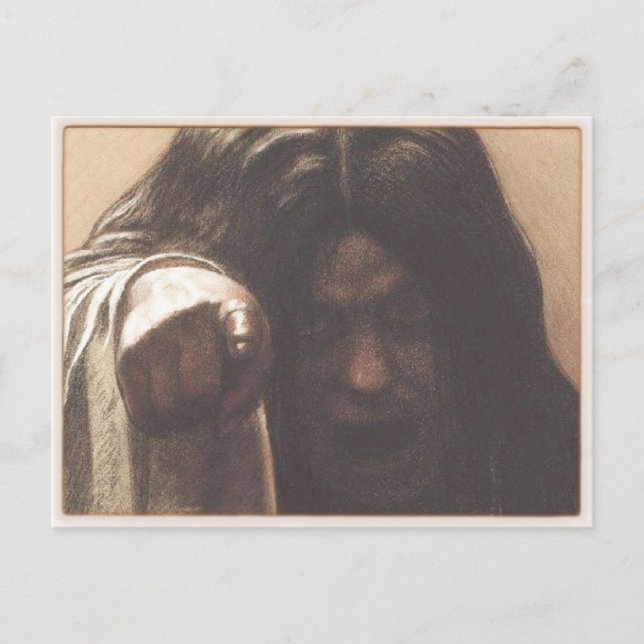 Carte postale avec doigt de fille Déplaisant (Devant)