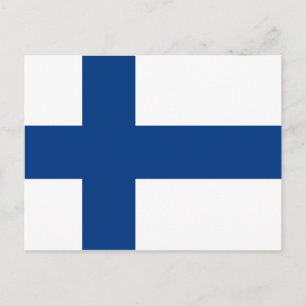 Carte postale avec Drapeau de Finlande