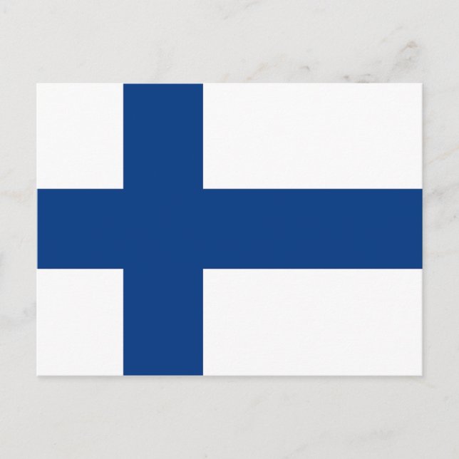 Carte postale avec Drapeau de Finlande (Devant)