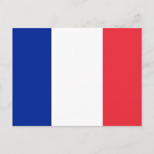 Carte postale avec Drapeau de France