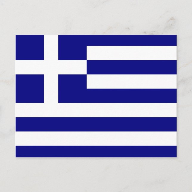 Carte postale avec drapeau de la Grèce (Devant)