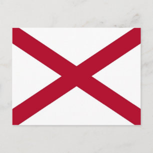 Carte postale avec Drapeau de l'Alabama Etat - USA