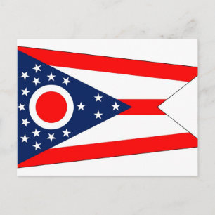 Carte postale avec Drapeau de l'Etat de l'Ohio - U