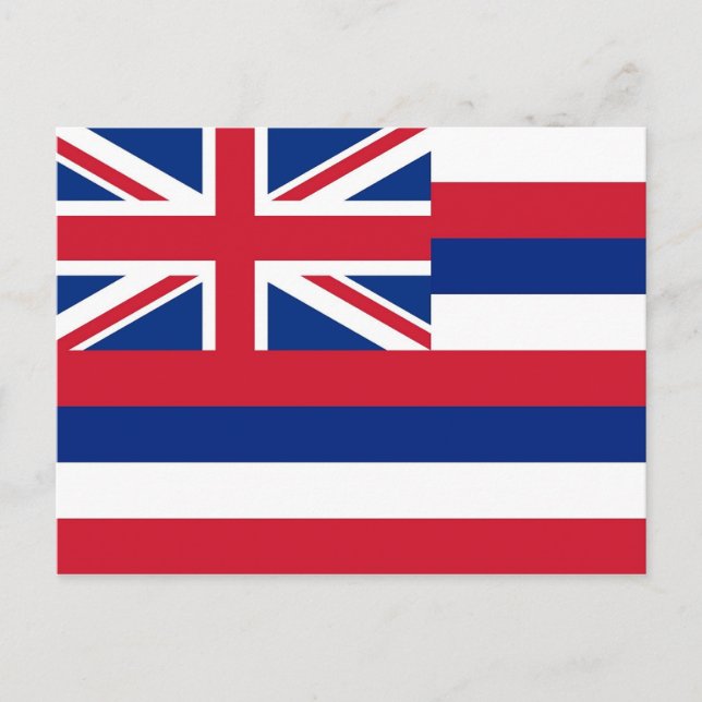 Carte postale avec Drapeau de l'État d'Hawaii - Ét (Devant)