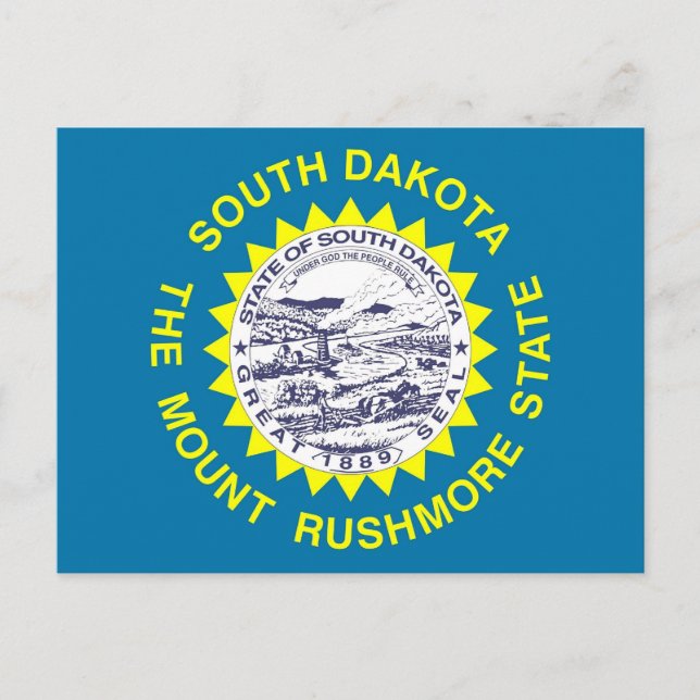 Carte postale avec Drapeau de l'Etat du Dakota du  (Devant)