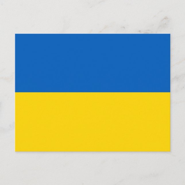 Carte postale avec drapeau de l'Ukraine (Devant)