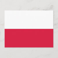Carte postale avec Drapeau de Pologne