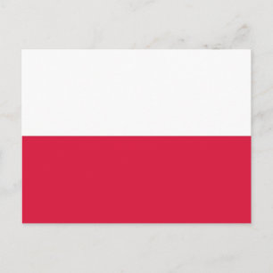 Carte postale avec Drapeau de Pologne