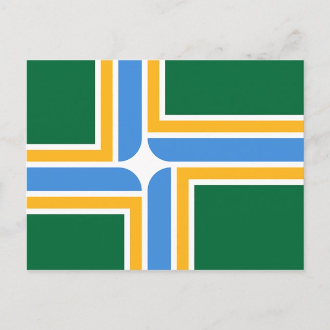 Carte postale avec Drapeau de Portland, Oregon (Devant)
