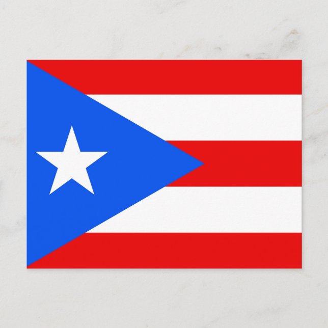 Carte postale avec Drapeau de Porto Rico - USA (Devant)