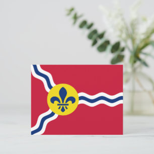 Carte postale avec Drapeau de Saint-Louis, Missour