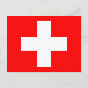 Carte postale avec Drapeau de Suisse