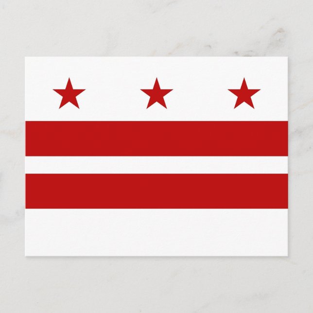 Carte postale avec Drapeau de Washington DC- USA (Devant)