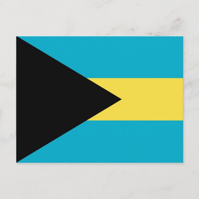 Carte postale avec Drapeau des Bahamas (Devant)