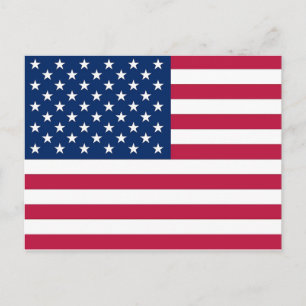 Carte postale avec Drapeau des États-Unis