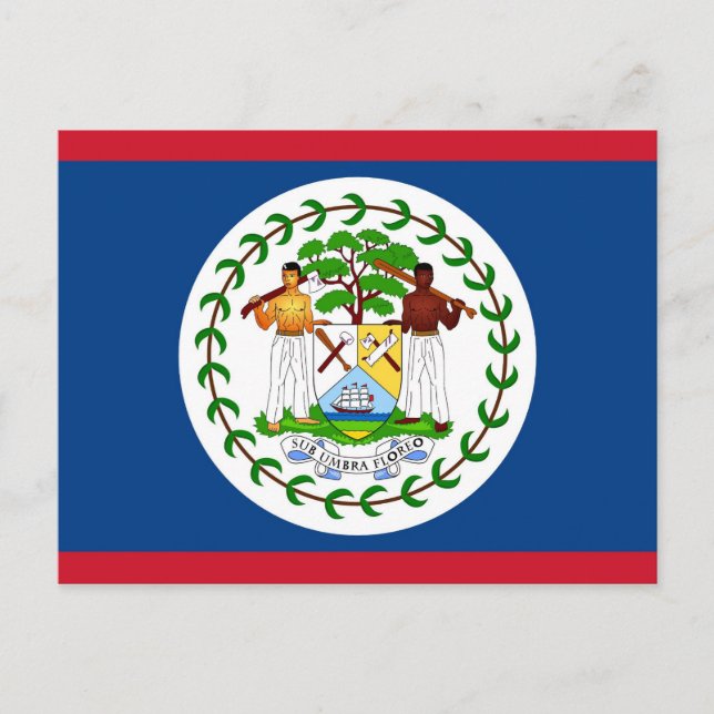 Carte postale avec Drapeau du Belize (Devant)