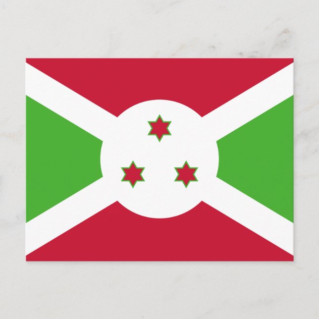 Carte postale avec drapeau du Burundi (Devant)