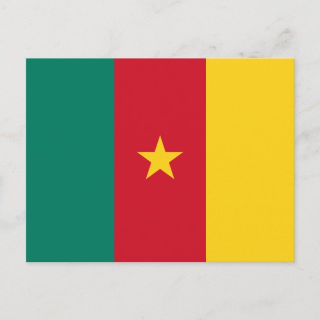 Carte postale avec Drapeau du Cameroun (Devant)
