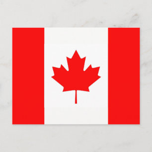 Carte postale avec drapeau du Canada