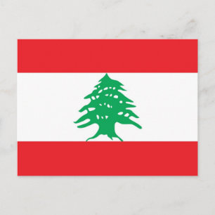 Carte postale avec drapeau du Liban