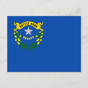 Carte postale avec Drapeau du Nevada Etat - USA