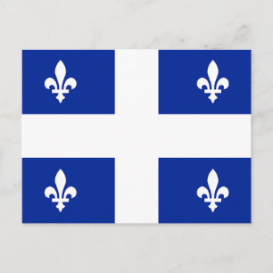 Carte postale avec Drapeau du Québec, Canada