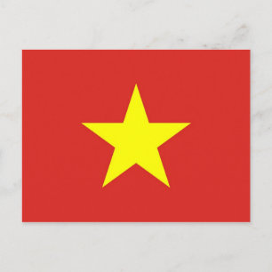 Carte postale avec drapeau du Vietnam