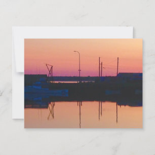 Carte postale avec enveloppe blanche, coucher de s