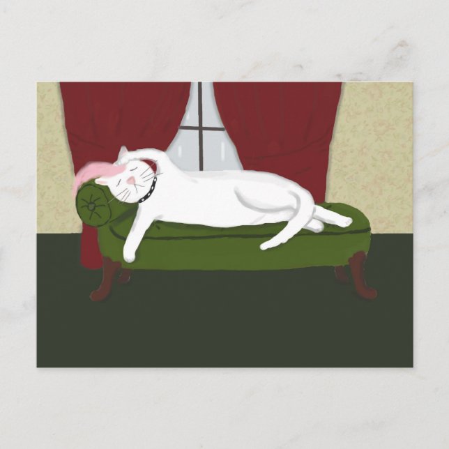 Carte postale avec Funny High Drama Kitty Illustra (Devant)