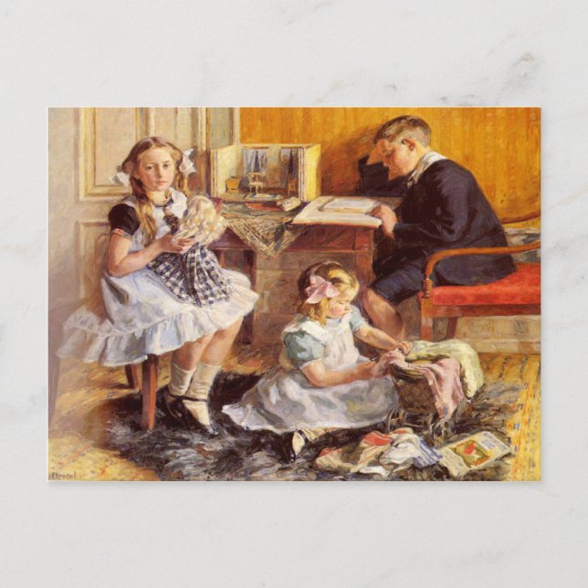 Carte Postale Avec Gad Frederik Clement Peinture (Devant)