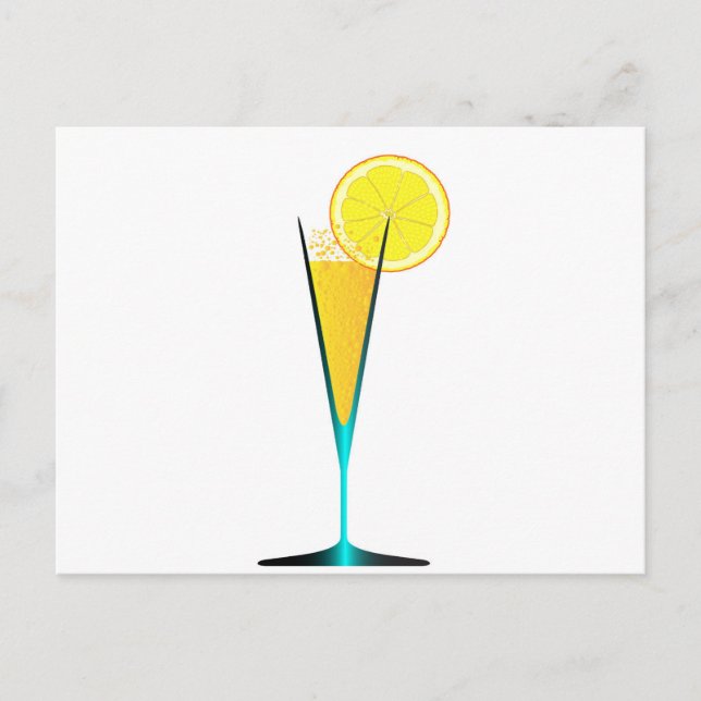 Carte Postale Avec Glace Et Citron (Devant)