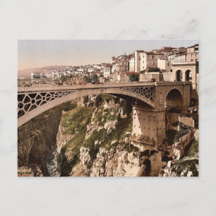 Carte Postale Avec grand pont, Constantine, Algérie classique Ph