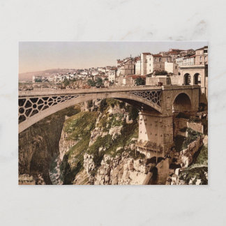 Carte Postale Avec grand pont, Constantine, Algérie classique Ph