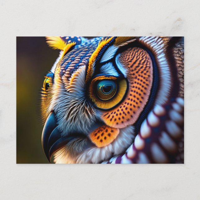 Carte postale avec hibou (Devant)