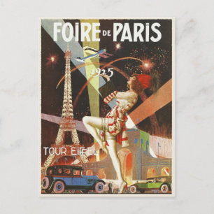 Carte postale avec impression Art déco Paris des a
