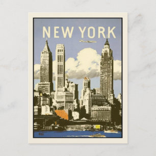 Carte postale avec impression vintage cool de New