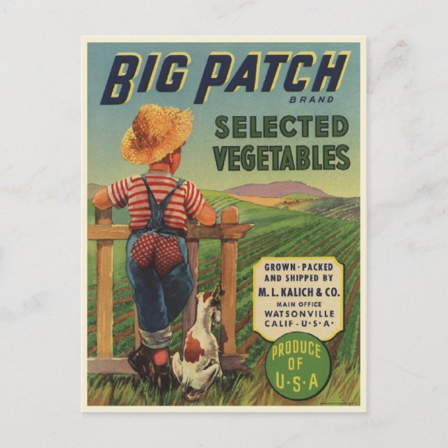 Carte postale avec imprimé Vintage Jeune Enfant et (Devant)