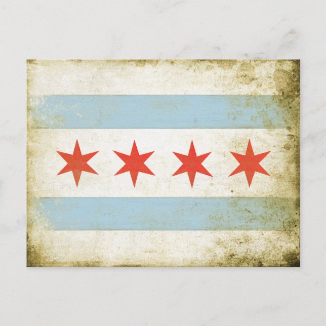 Carte postale avec la copie affligée de drapeau de (Devant)
