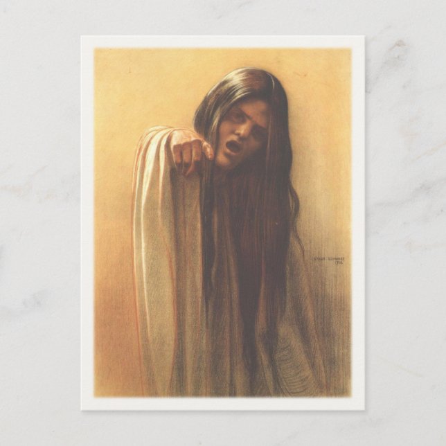 Carte Postale Avec La Peinture De Carlos Schwabe (Devant)