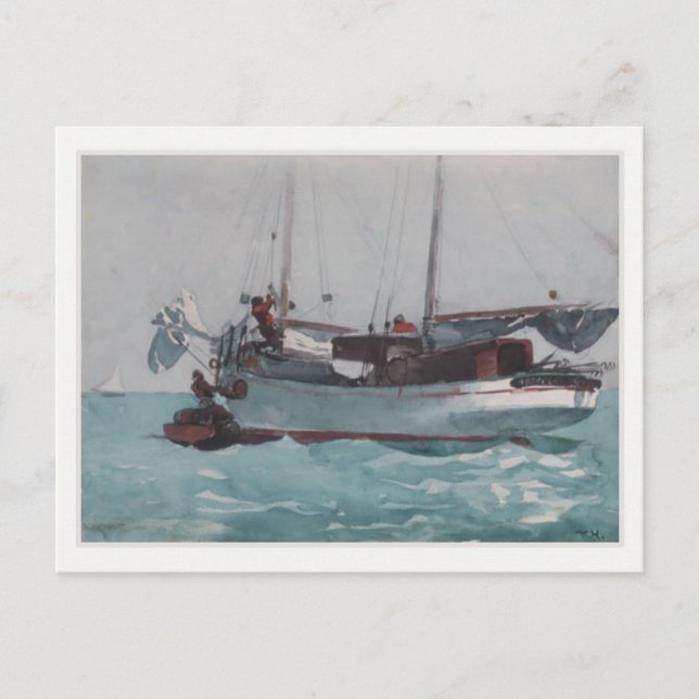 Carte postale avec la peinture de Winslow Homer (Devant)