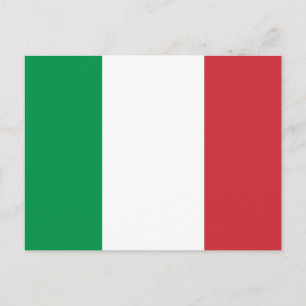 Carte postale avec le drapeau de l'Italie