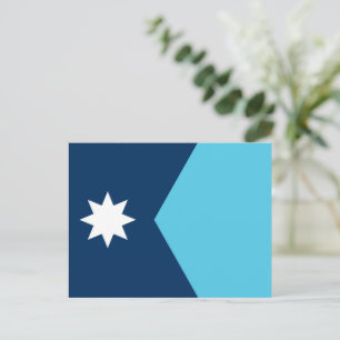 Carte postale avec le drapeau du Minnesota, États-