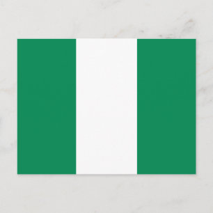 Carte postale avec le drapeau du Nigeria