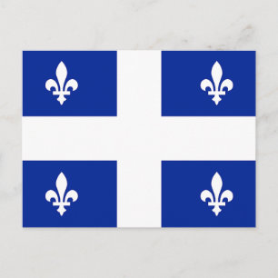 Carte postale avec le drapeau du Québec, Canada
